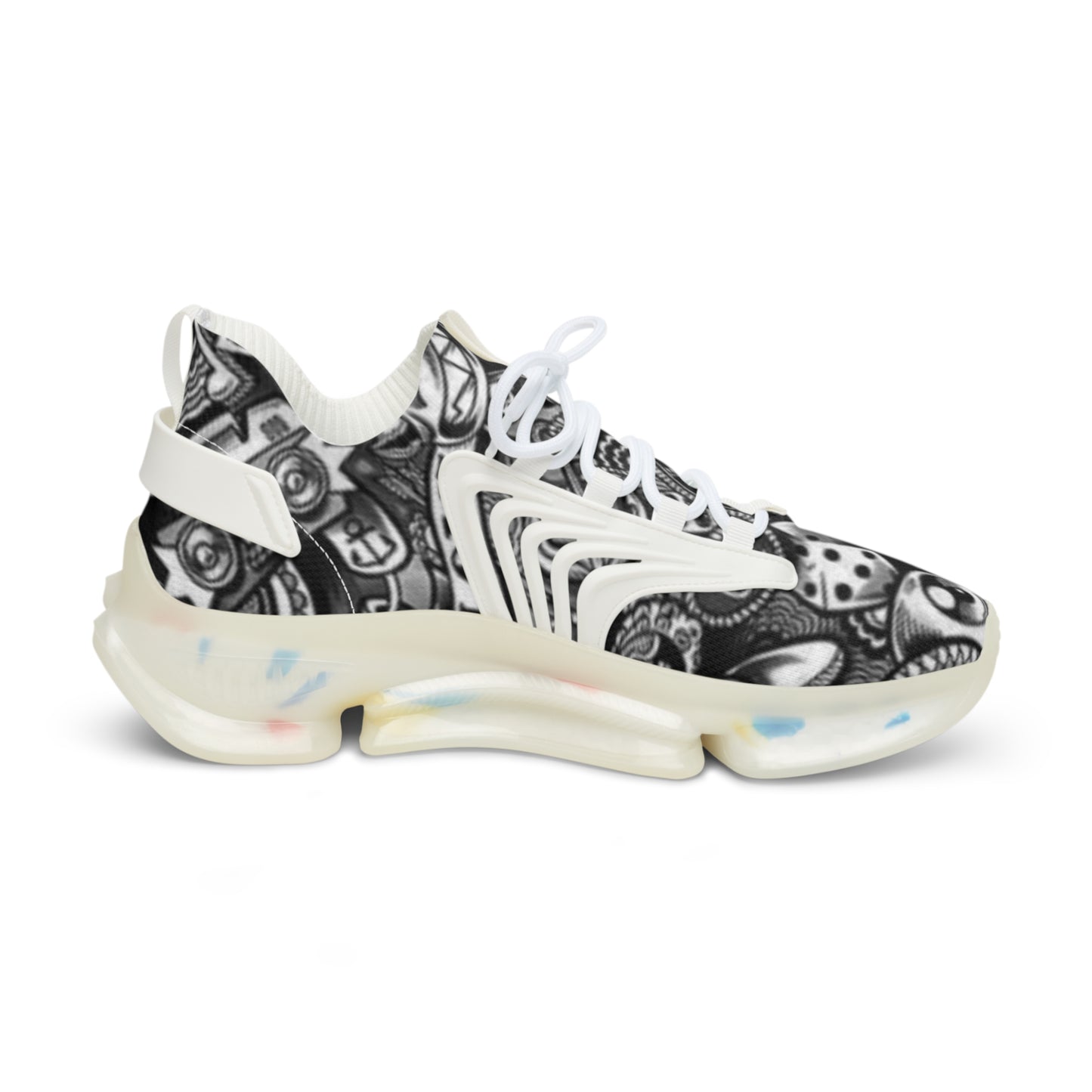 Stylish Men's Mesh Sneakers with Bold Graphic Design, Comfort Footwear, Unique Sneaker Gift, Trendy Sports Shoes, Everyday Casual Shoes