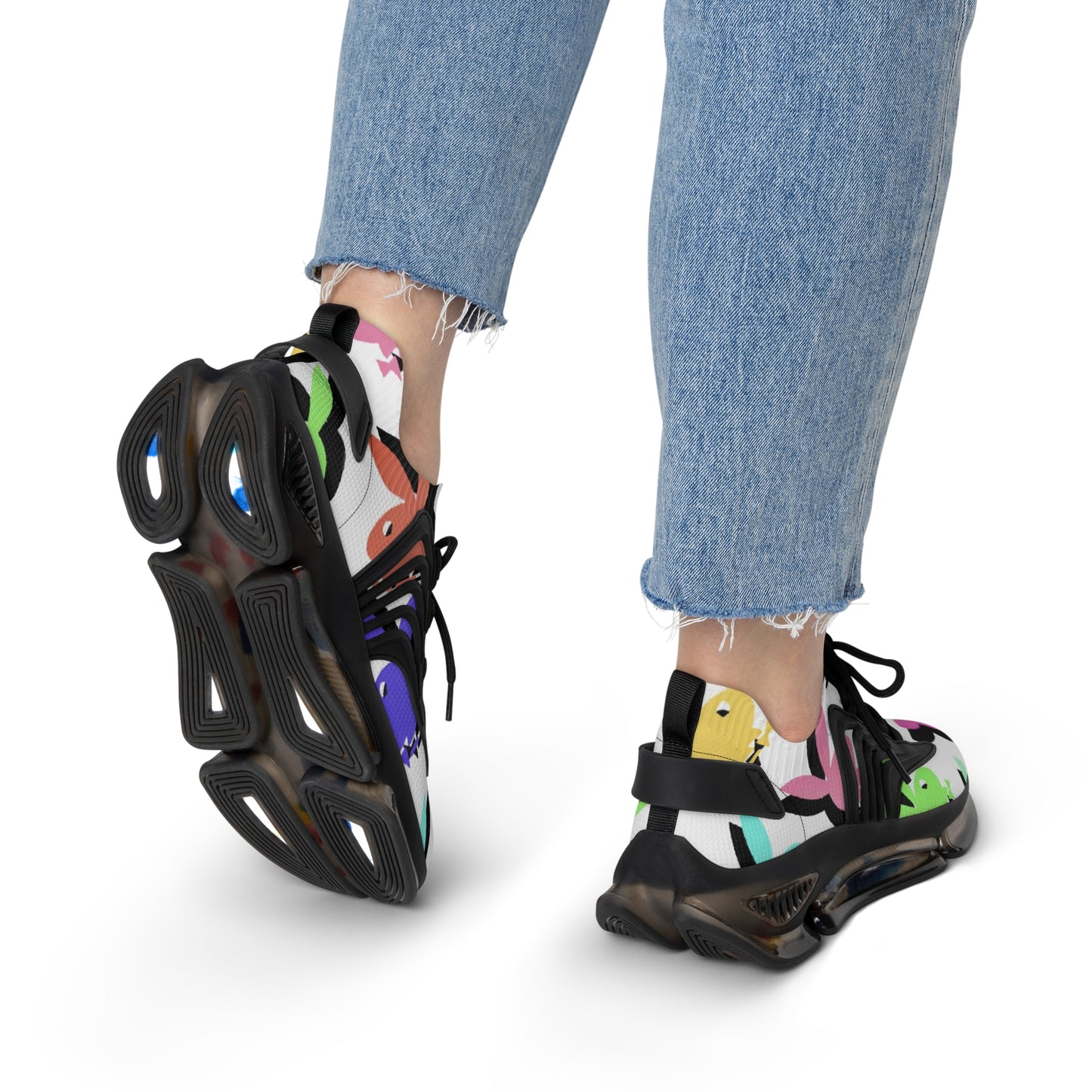 Whimsical Women's Mesh Sneakers - Colorful, Lightweight, Stylish for Daily Wear, Walking, Fitness, Spring, Summer Adventures