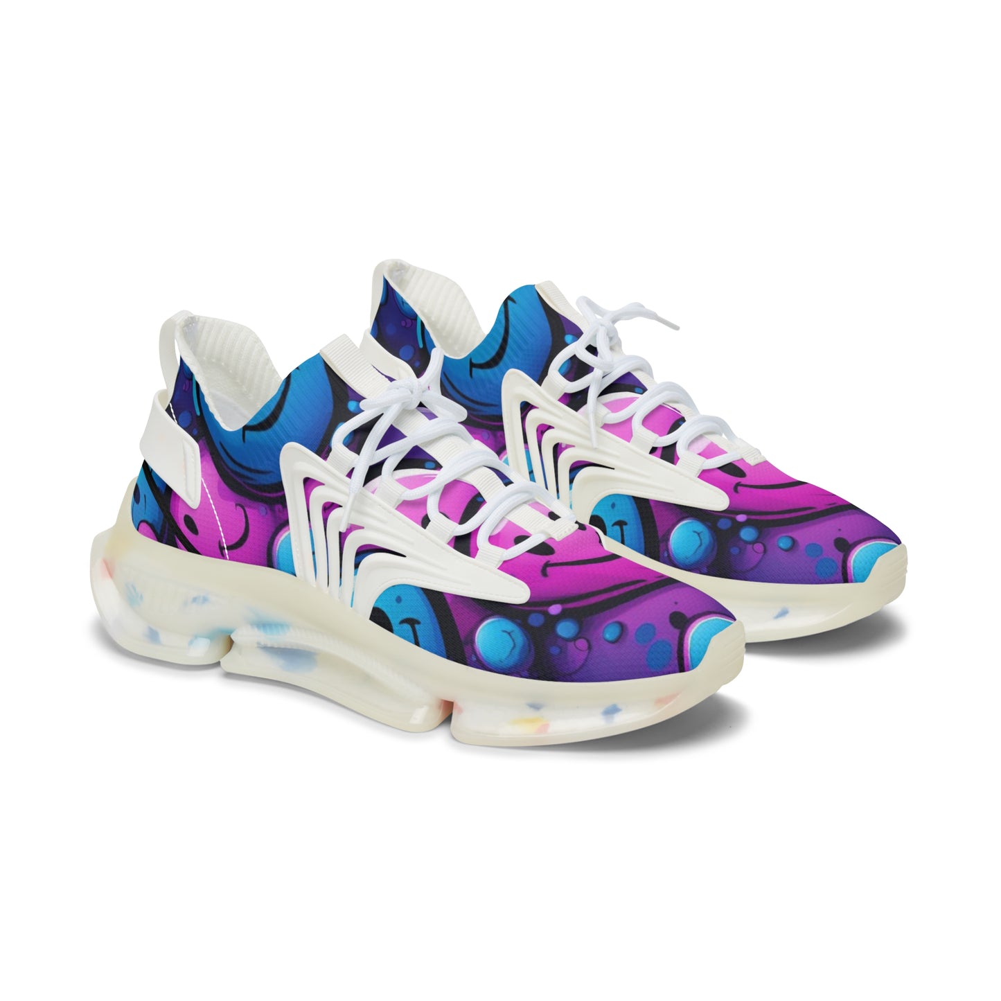 Vibrant Women's Mesh Sneakers, Colorful Running Shoes, Trendy Athletic Footwear, Stylish Fitness Sneakers, Unique Sport Shoes, [...]
