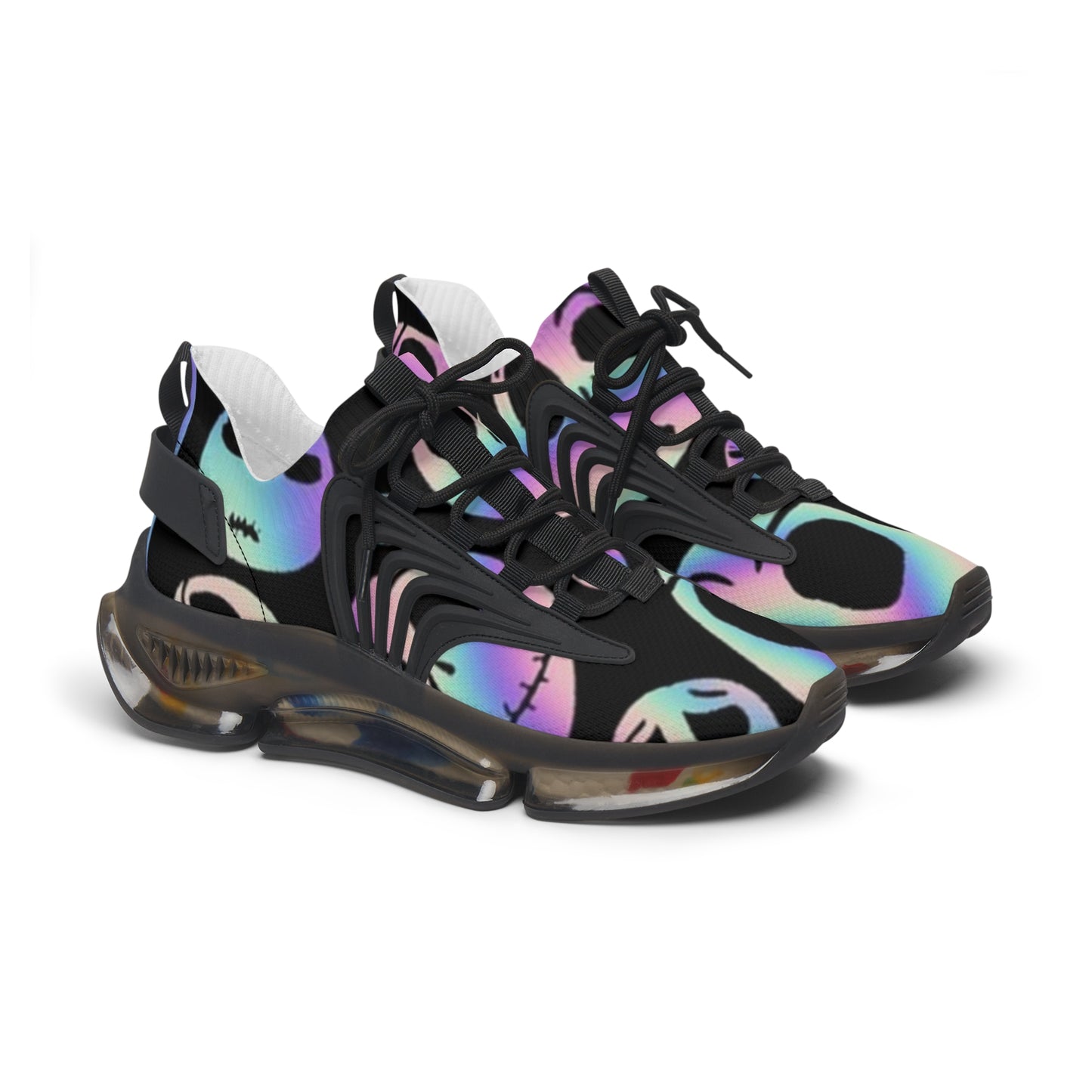 Sneakers - Halloween Colorful Ghost Print Women's Mesh Sneakers