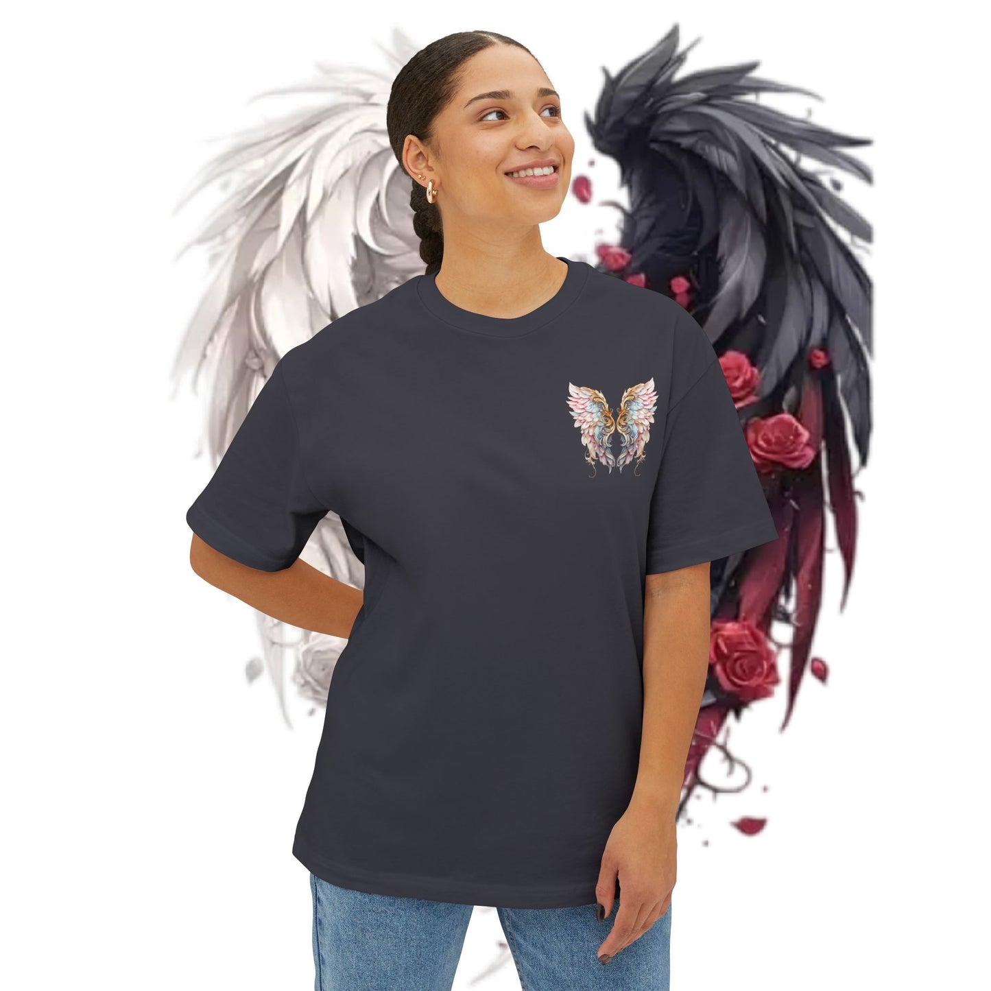 Oversized Tees Angel & Demon Collection - Celestial Streetwear Attitude