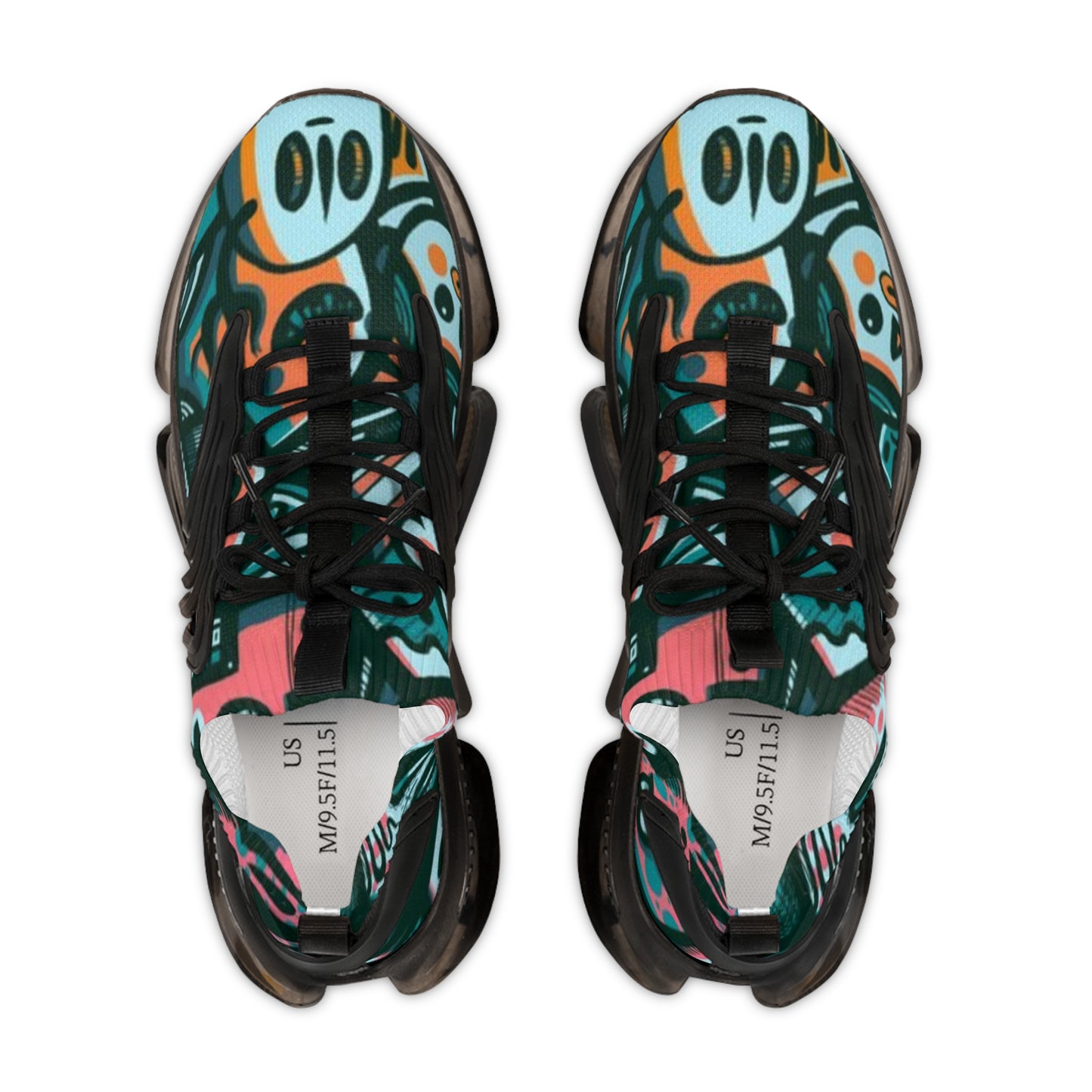 Vibrant Men's Mesh Sneakers, Colorful Workout Shoes, Trendy Sports Footwear, Unique Fashion Sneakers, Perfect for Active Lifestyle