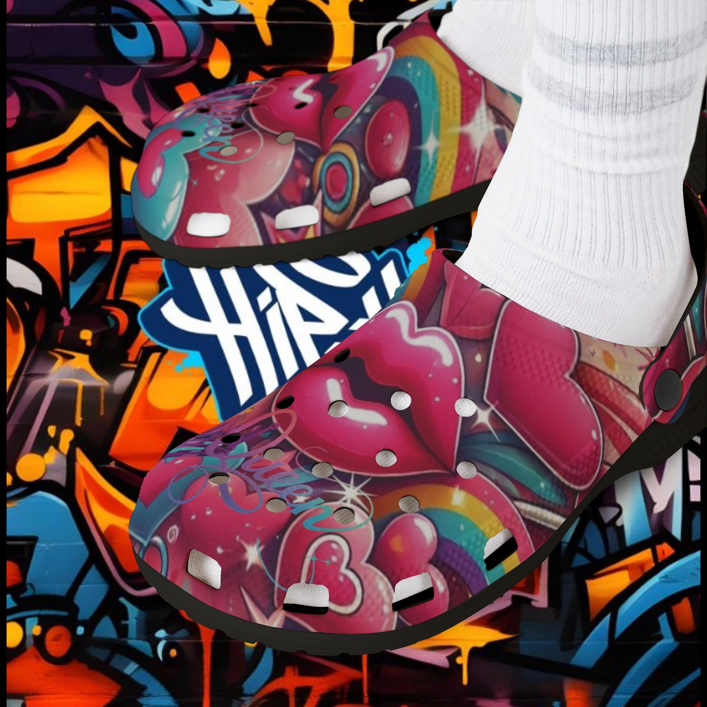 Foam Shoes - Queen with Colorful Design