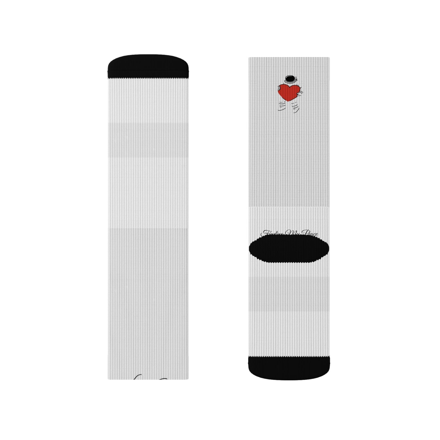 Cute Love Heart Socks, Cozy Gift for Couples, Valentine's Day Accessories, Fun and Unique Footwear, Sublimation Printed Design